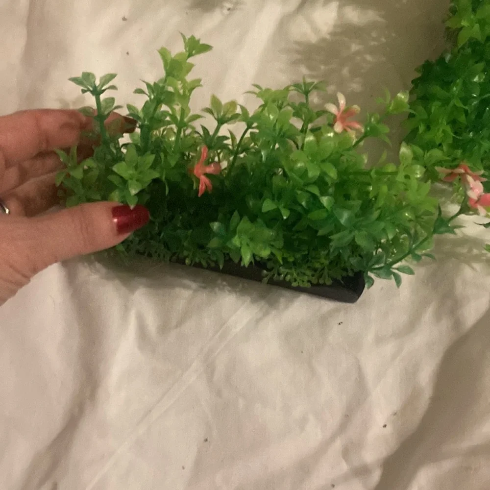 Aquarium green with pink flowers 3 pack.